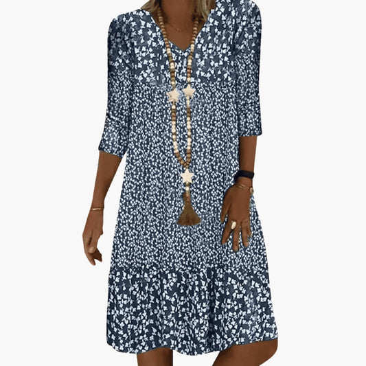 Printed Three-Quarter Sleeve Women’s Robe