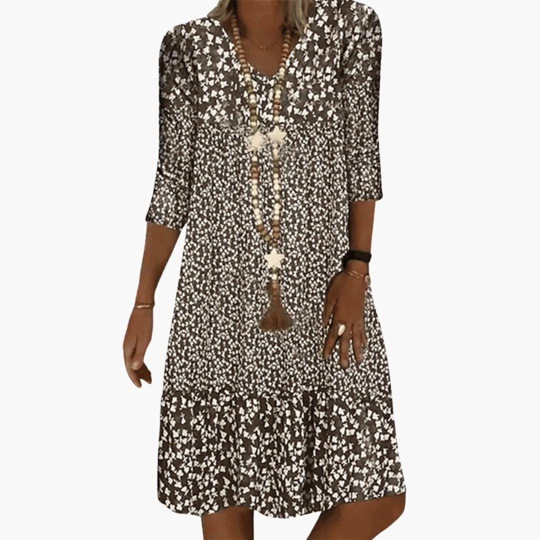 Printed Three-Quarter Sleeve Women’s Robe