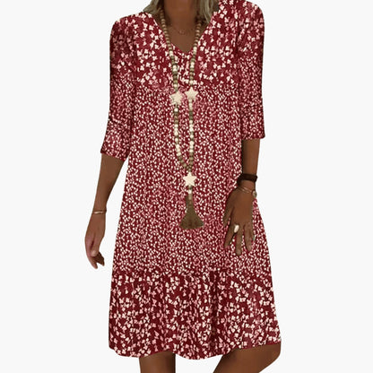 Printed Three-Quarter Sleeve Women’s Robe