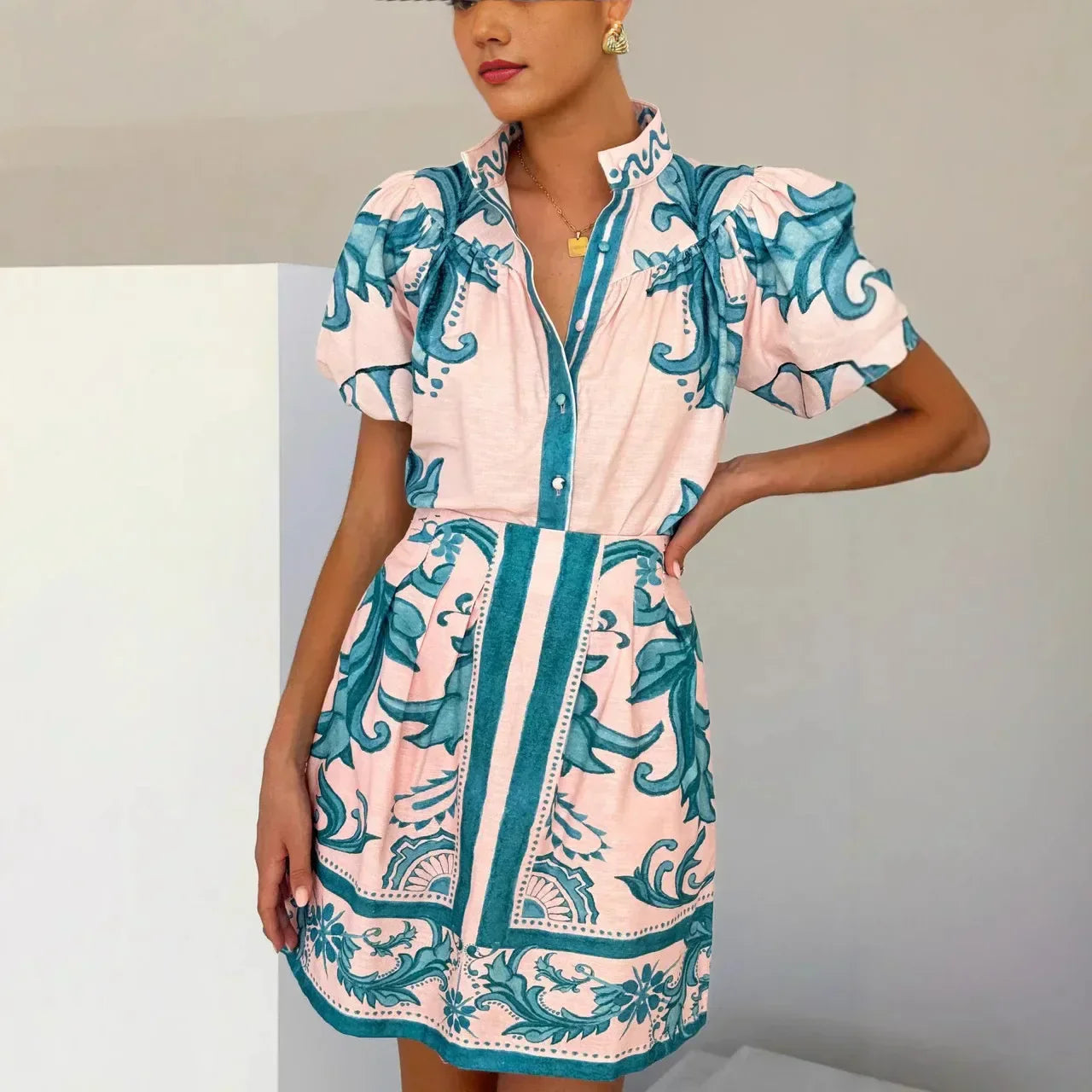 Kelsey Floral Linen Cocktail Dress for Women