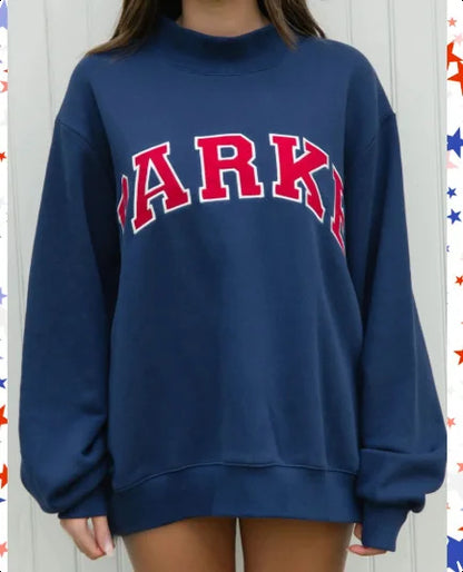 Women’s Oversized Graphic Sweatshirt Relaxed Pullover Sweater