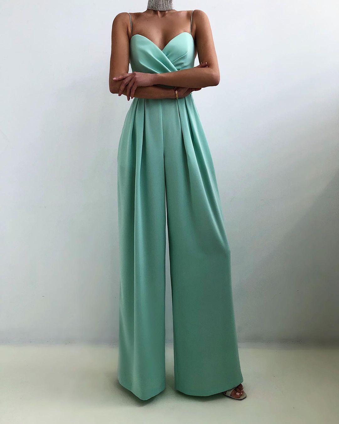 Elegant Spaghetti Strap Wide-Leg Jumpsuit for Women