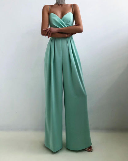 Elegant Spaghetti Strap Wide-Leg Jumpsuit for Women