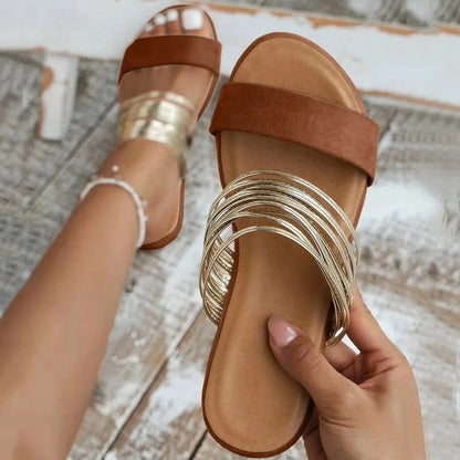 Slip-On Flat Summer Sandals for Women