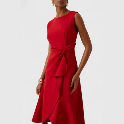 Women's Elegant Sleeveless Midi Cocktail Dress
