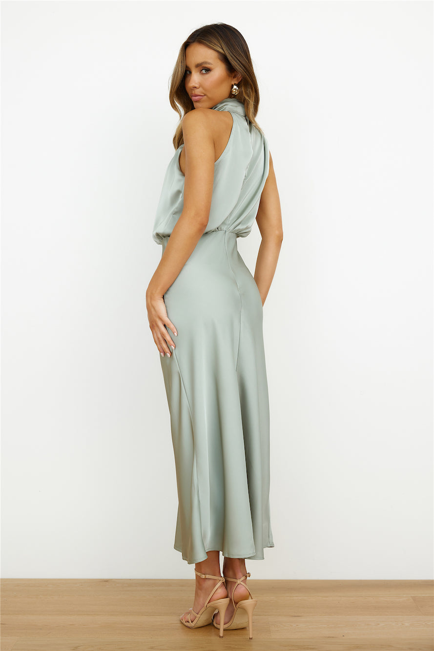 Elegant Maxi Dress Asymmetrical Neckline
