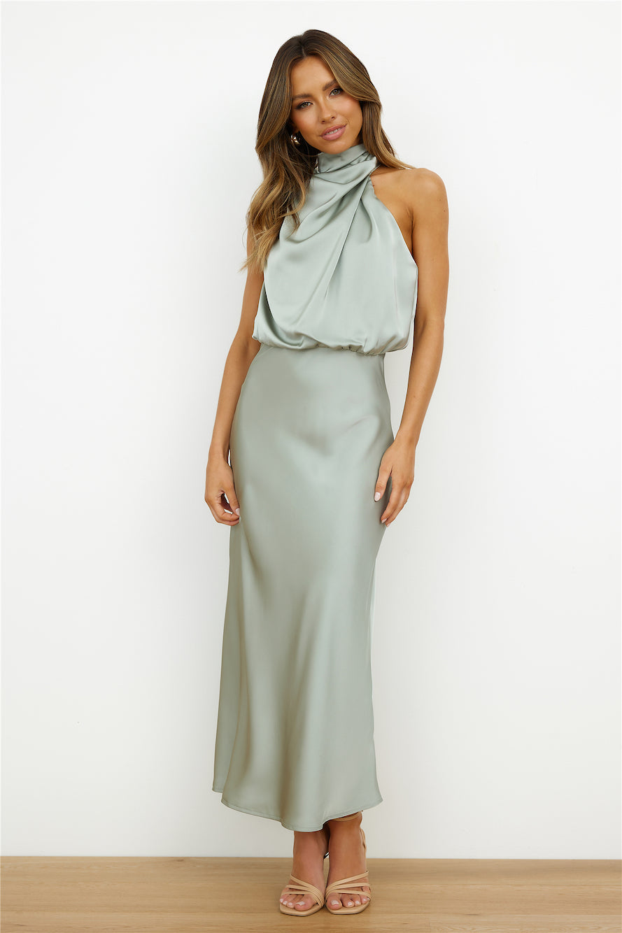 Elegant Maxi Dress Asymmetrical Neckline