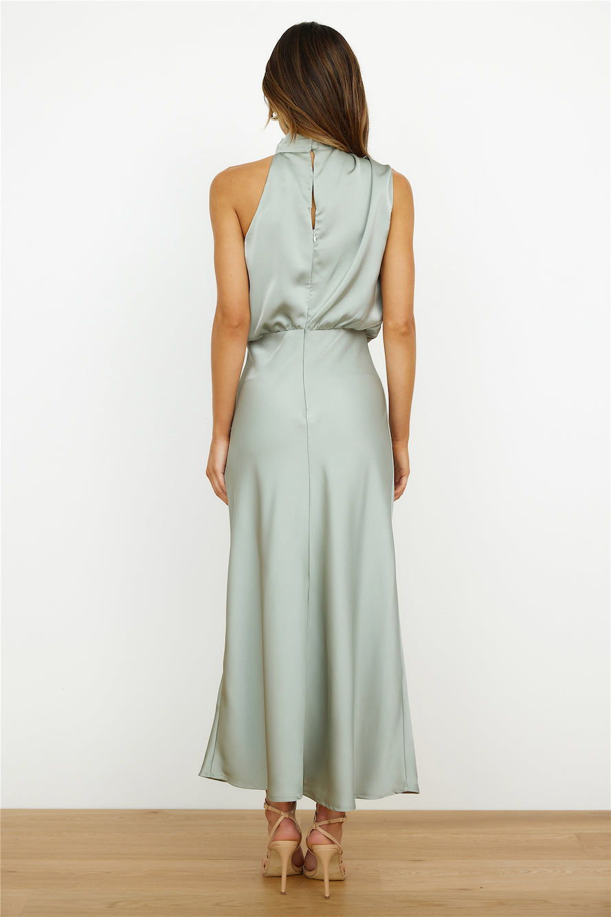 Elegant Maxi Dress Asymmetrical Neckline