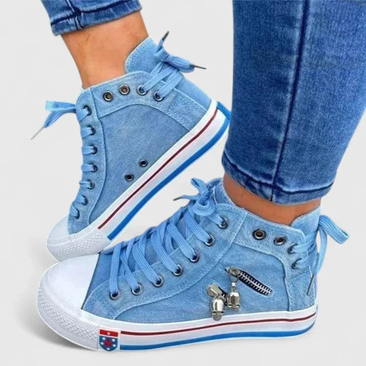 Orthopedic Comfort Shoes for Women - Denim & Navy Blue