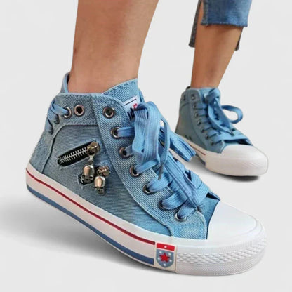 Orthopedic Comfort Shoes for Women - Denim & Navy Blue