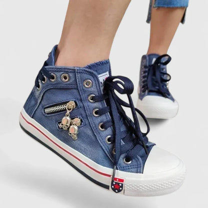 Orthopedic Comfort Shoes for Women - Denim & Navy Blue