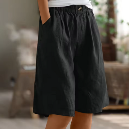 Relaxed High-Waisted Casual Bermuda Shorts for Women