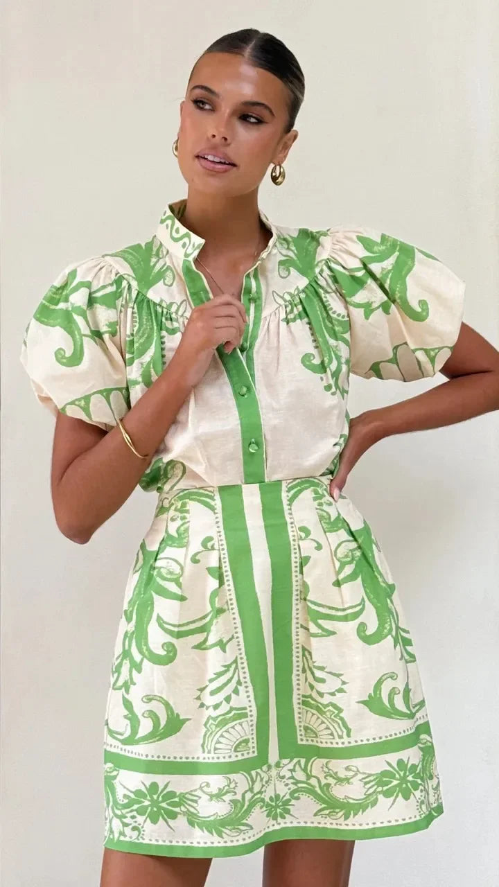 Kelsey Floral Linen Cocktail Dress for Women