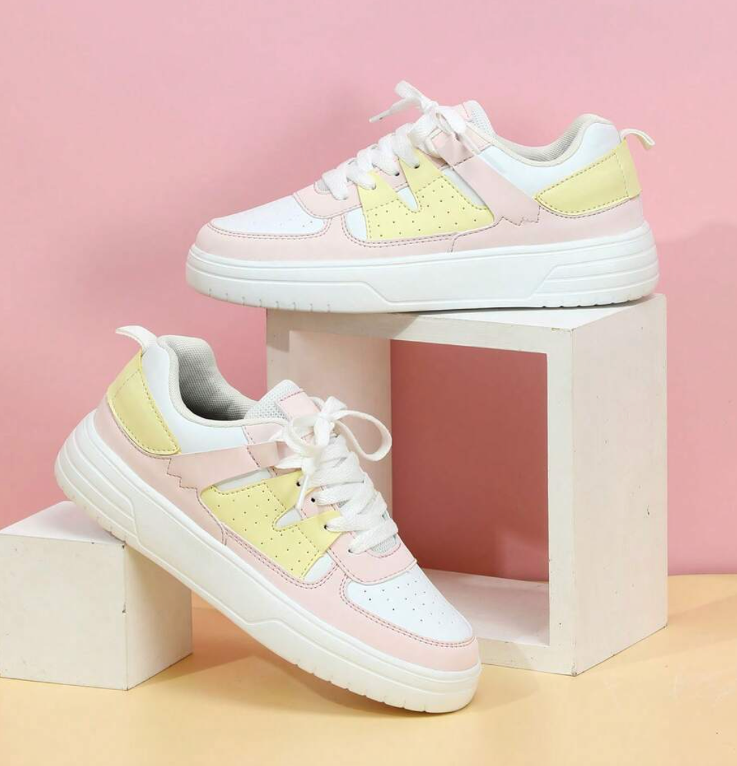 Chunky Platform Sneakers Casual Lace-Up Shoes