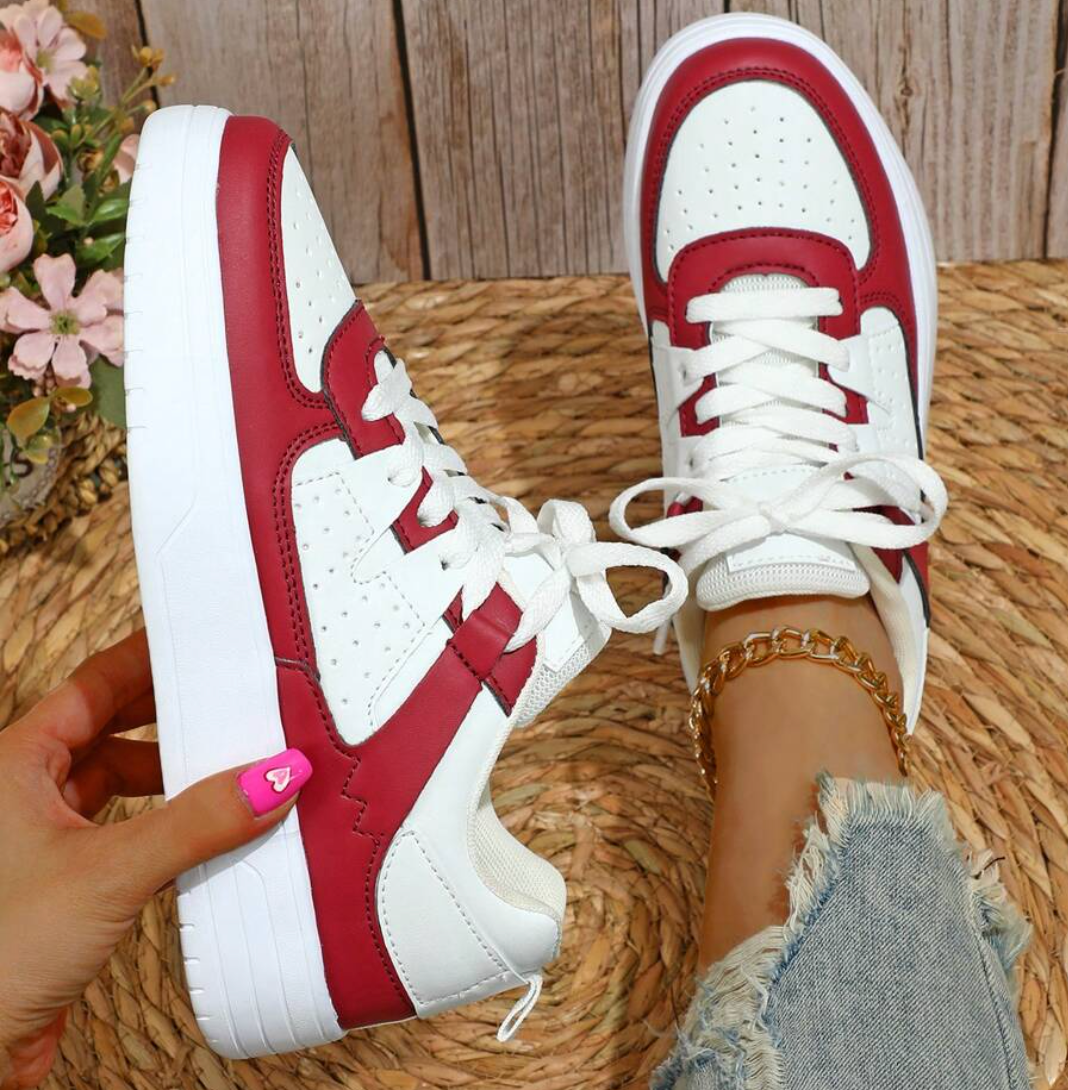 Chunky Platform Sneakers Casual Lace-Up Shoes