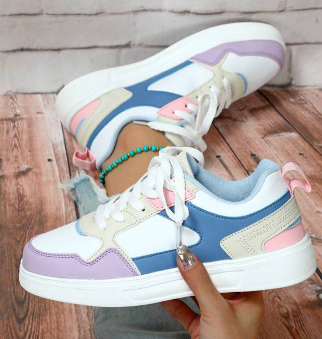 Chunky Platform Sneakers Casual Lace-Up Shoes