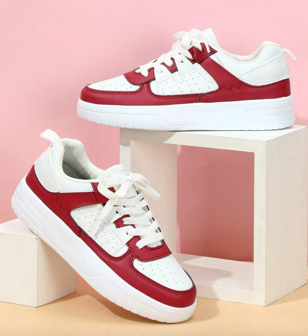 Chunky Platform Sneakers Casual Lace-Up Shoes