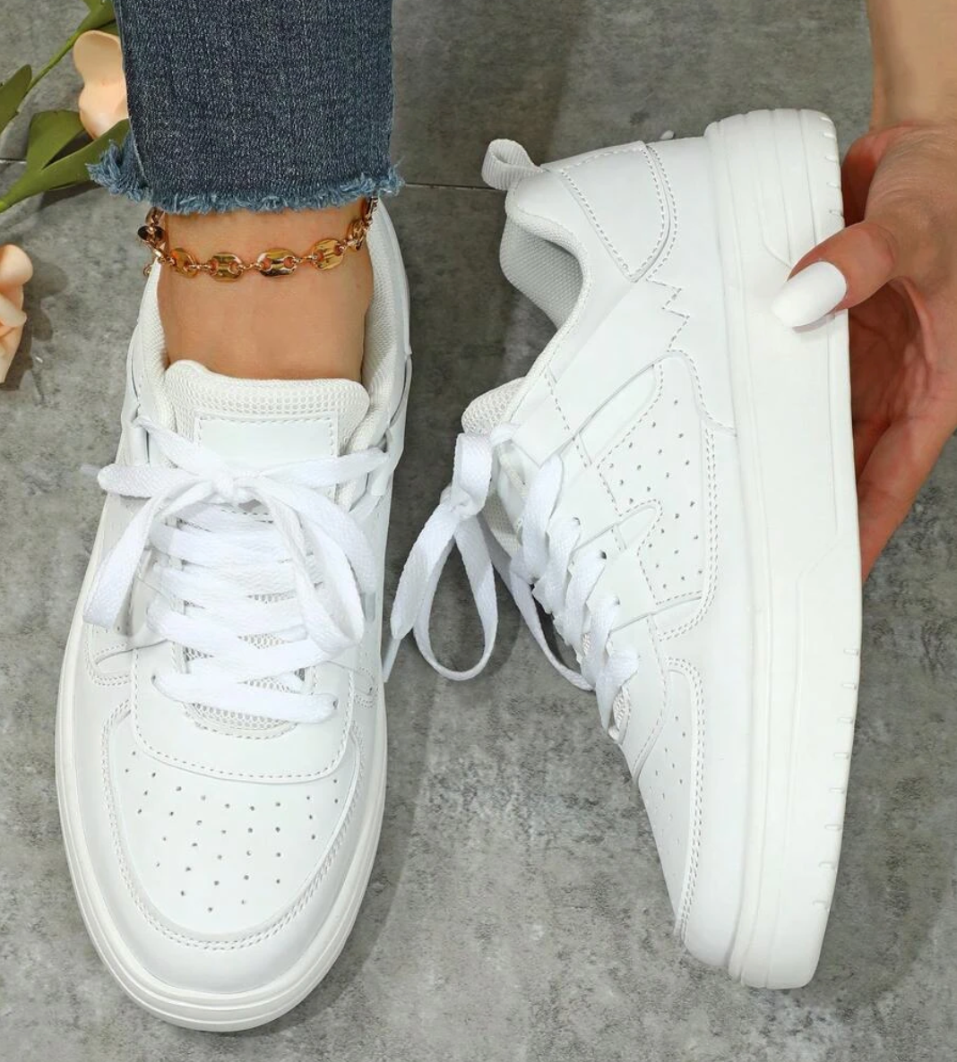 Chunky Platform Sneakers Casual Lace-Up Shoes