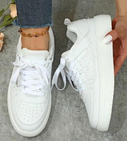 Chunky Platform Sneakers Casual Lace-Up Shoes
