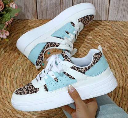 Chunky Platform Sneakers Casual Lace-Up Shoes