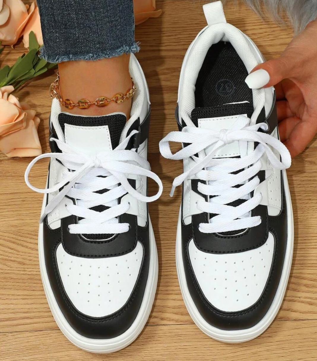 Chunky Platform Sneakers Casual Lace-Up Shoes