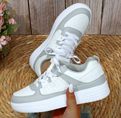 Chunky Platform Sneakers Casual Lace-Up Shoes
