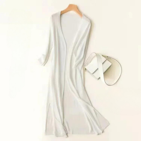 Flowy Open Front Long Cardigan for Women