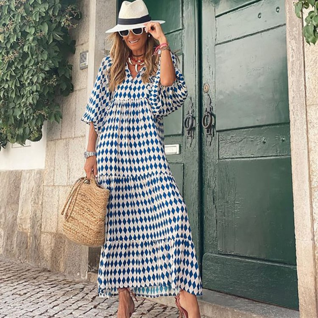 Lucy Boho Maxi Dress for Women - Flowing Bohemian Style
