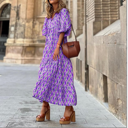 Lucy Boho Maxi Dress for Women - Flowing Bohemian Style