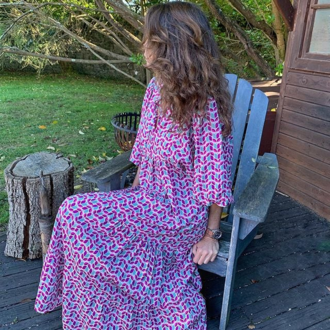 Lucy Boho Maxi Dress for Women - Flowing Bohemian Style