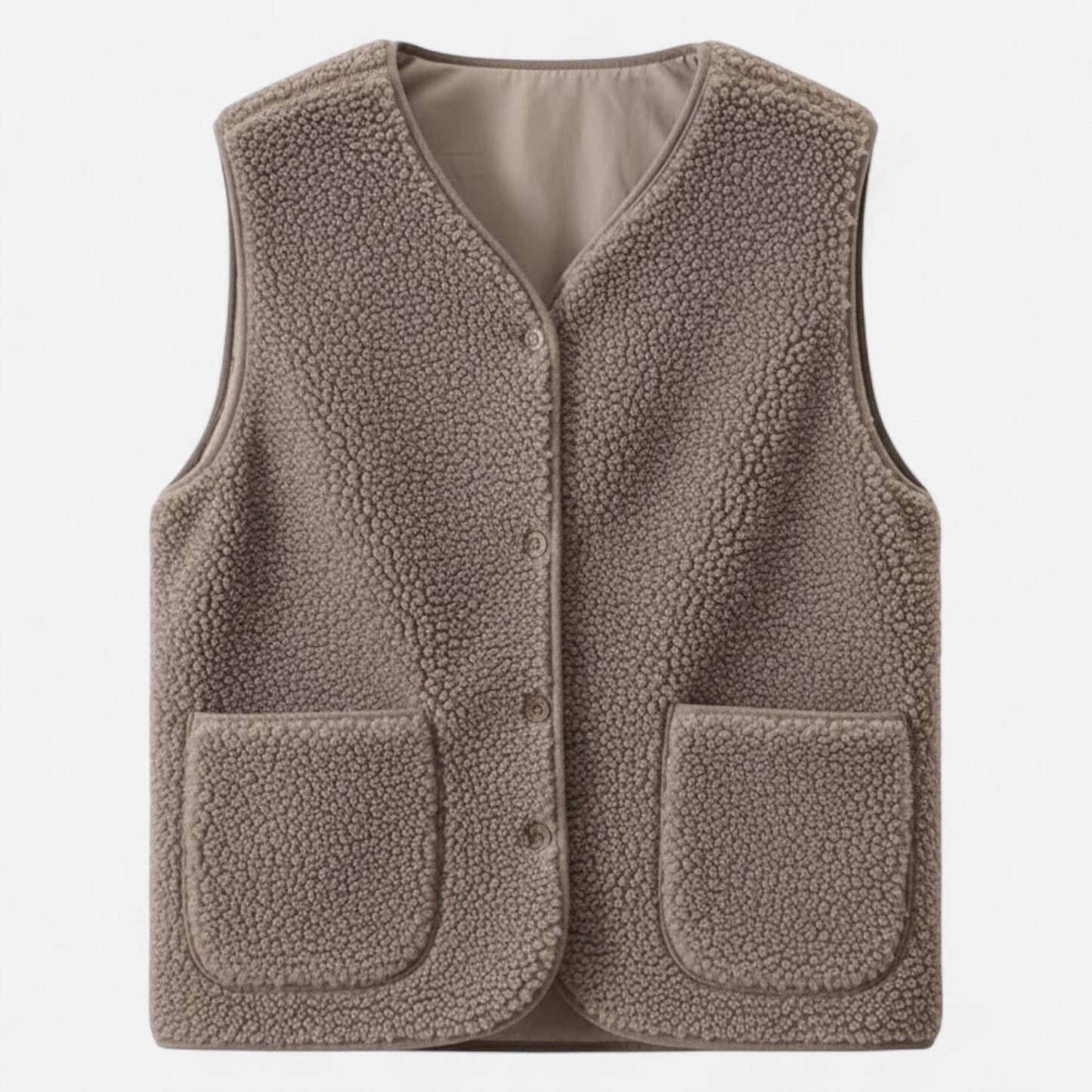 Women’s Cozy Button-Up Sherpa Vest