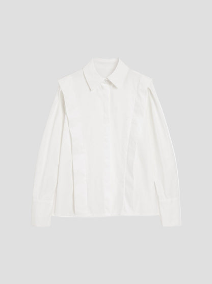 Elegant Women's Square Neck Button Down Shirt