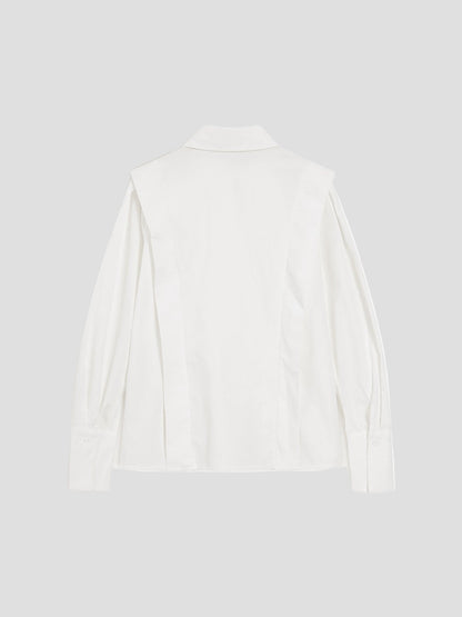 Elegant Women's Square Neck Button Down Shirt