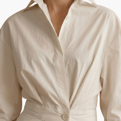 Elegant Long Sleeve Flared Maxi Dress