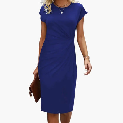 Women’s Elegant Ruched Midi Dress