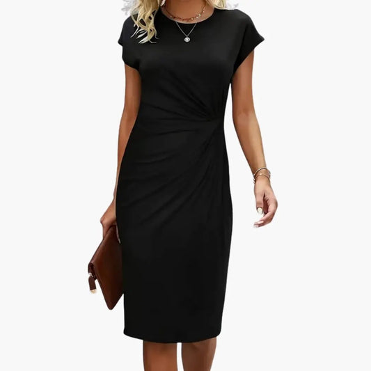 Women’s Elegant Ruched Midi Dress