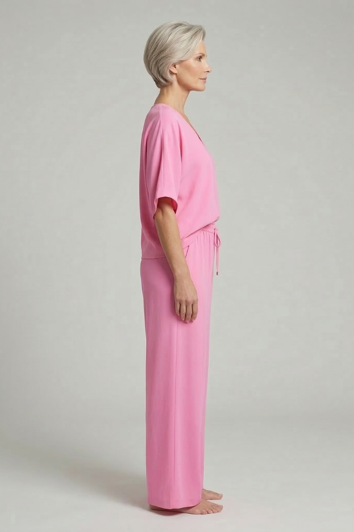 Chiffon Two-Piece Set Wide-Leg Trousers for Women