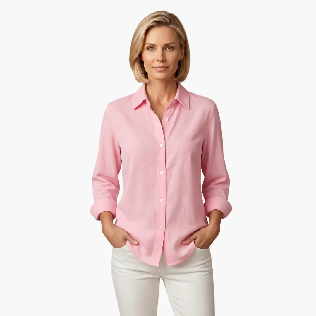 Women’s Relaxed Fit Button Up Long Sleeve Shirt
