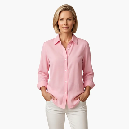 Women’s Relaxed Fit Button Up Long Sleeve Shirt