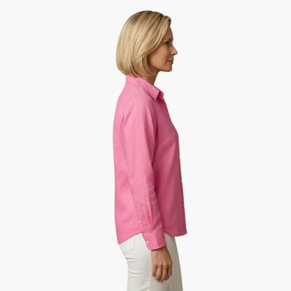 Women’s Relaxed Fit Button Up Long Sleeve Shirt