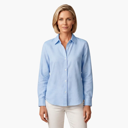 Women’s Relaxed Fit Button Up Long Sleeve Shirt