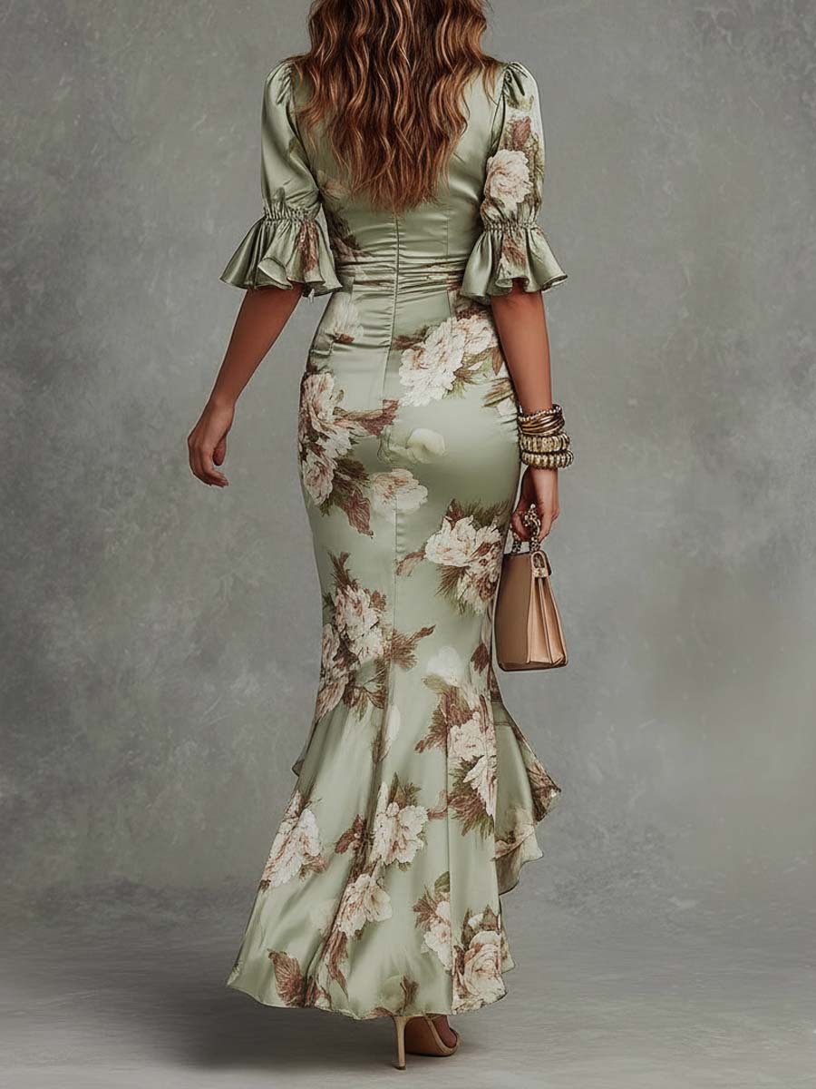 Women’s Asymmetrical Flowing Maxi Dress with Elegant Silhouette