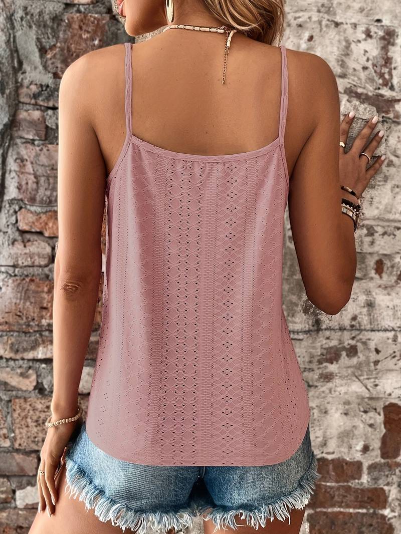 Lace Trim V-Neck Cami Summer Top