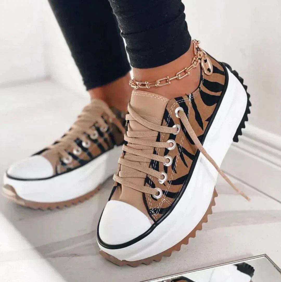 Women’s Platform Lace-Up Casual Sneakers
