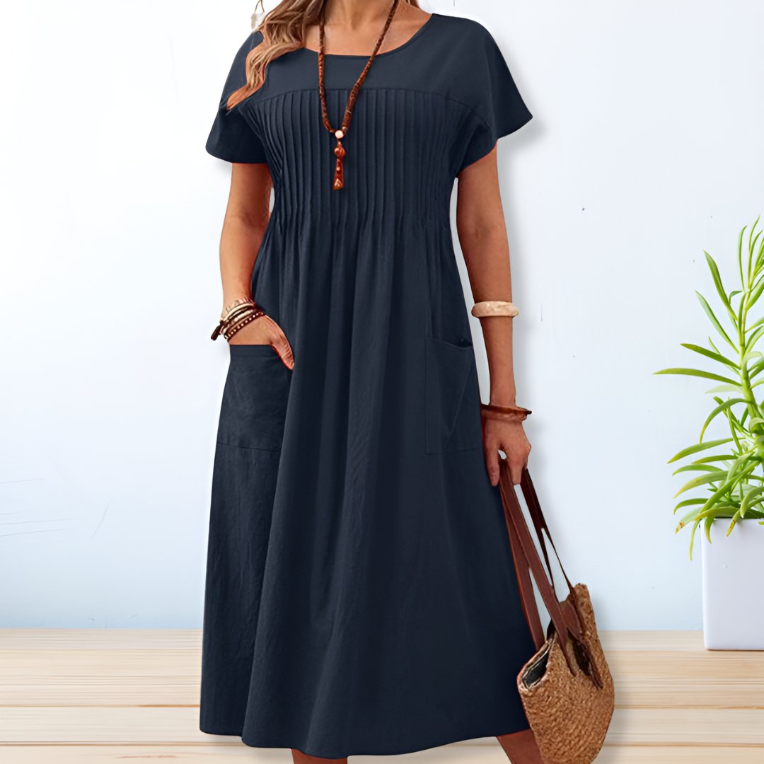 Jacqueline Relaxed Fit Midi Dress for Women