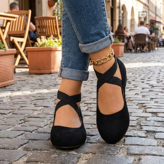 Women's Orthopedic Wedge Sandals with Adjustable Cross Straps