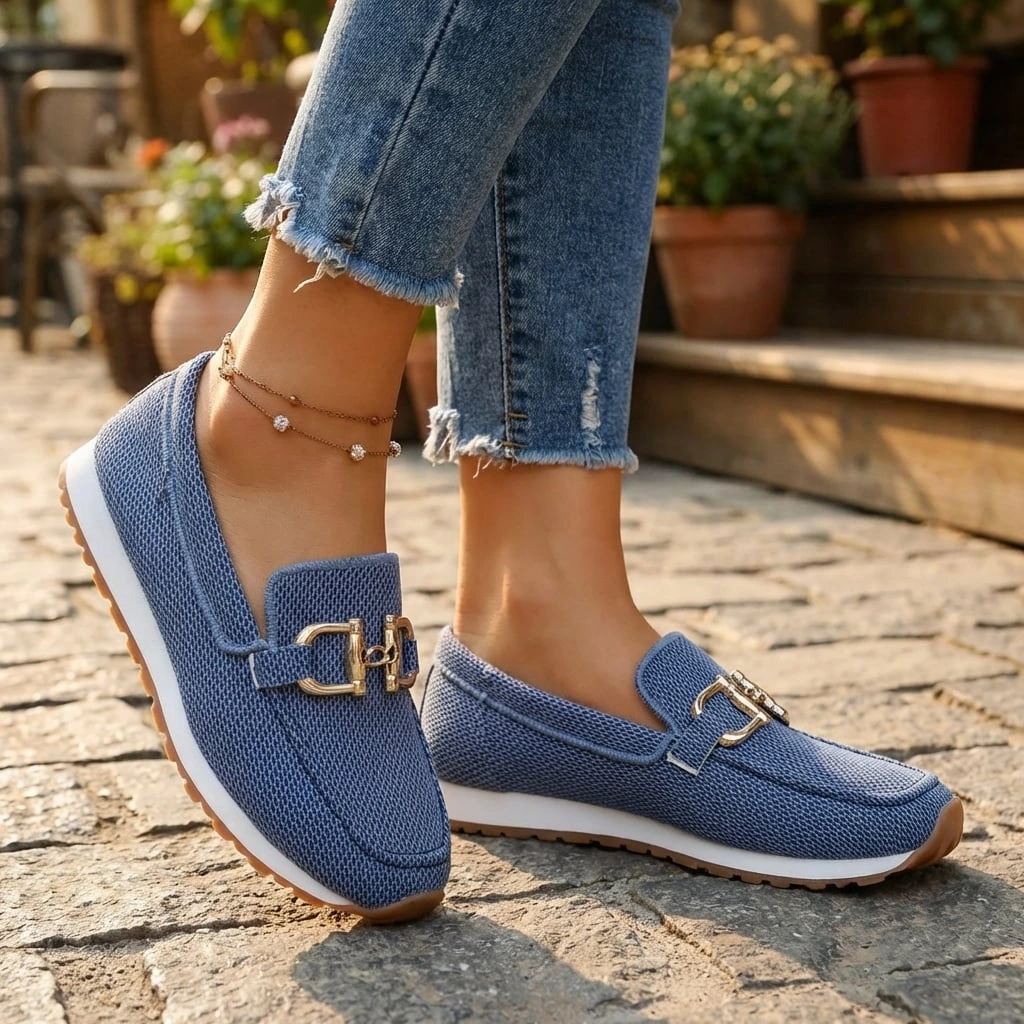 Women's Slip-On Loafer Sneakers Comfortable Mesh