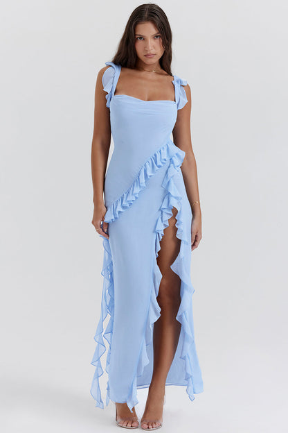 Ariella Ruffle Midi Dress for Women - Elegant & Flattering