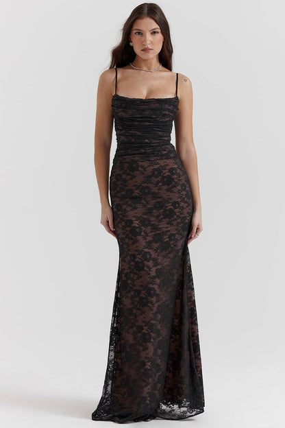 Elegant Maxi Dress with Long Sleeves for Women