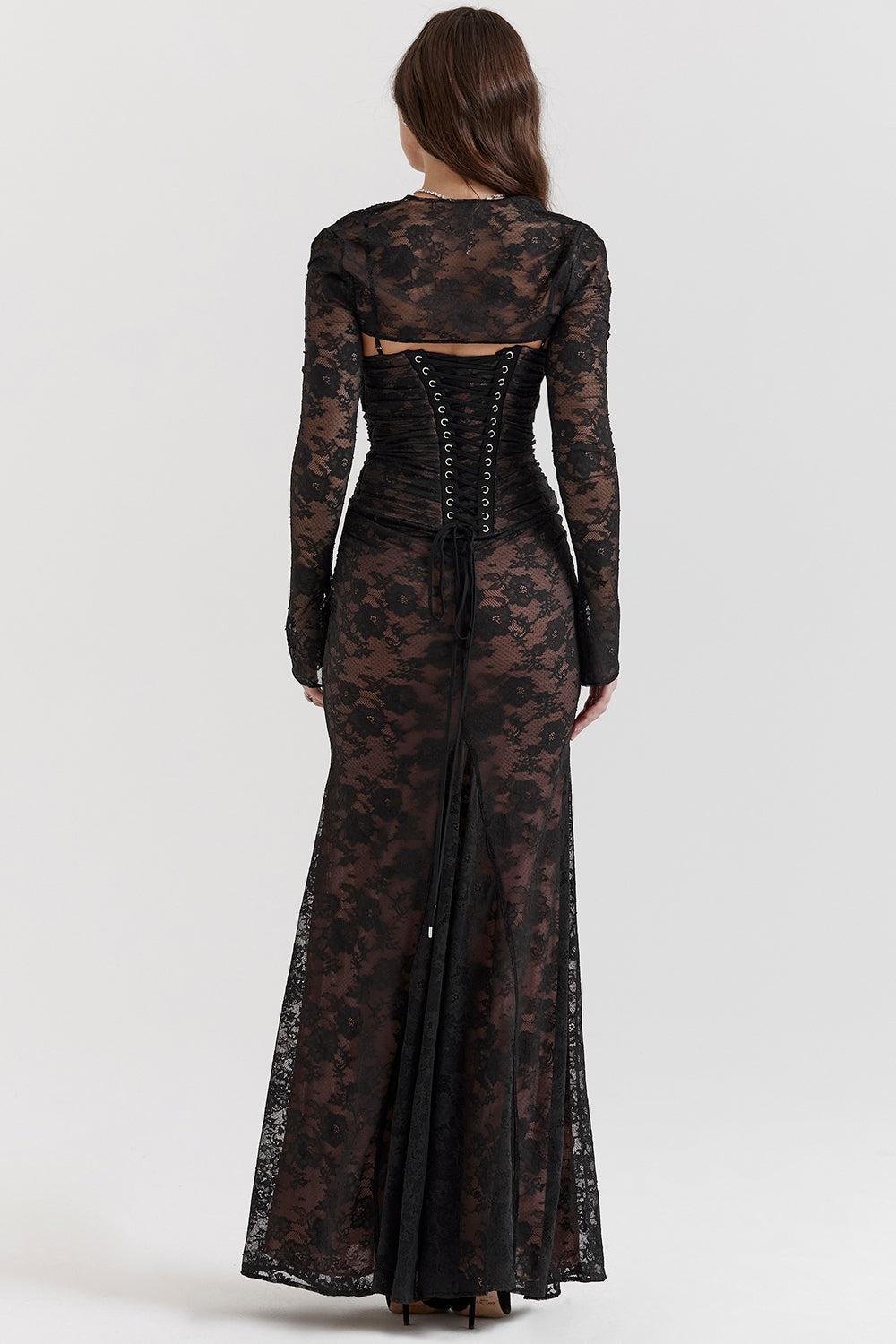 Elegant Maxi Dress with Long Sleeves for Women